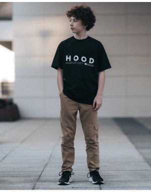 Camiseta hood Unisex Oversize modelo Limited Edition color negro