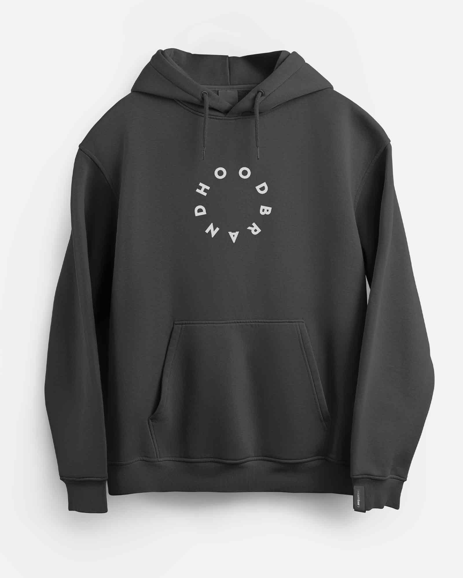 Sudadera hood Unisex Órbita color Charcoal