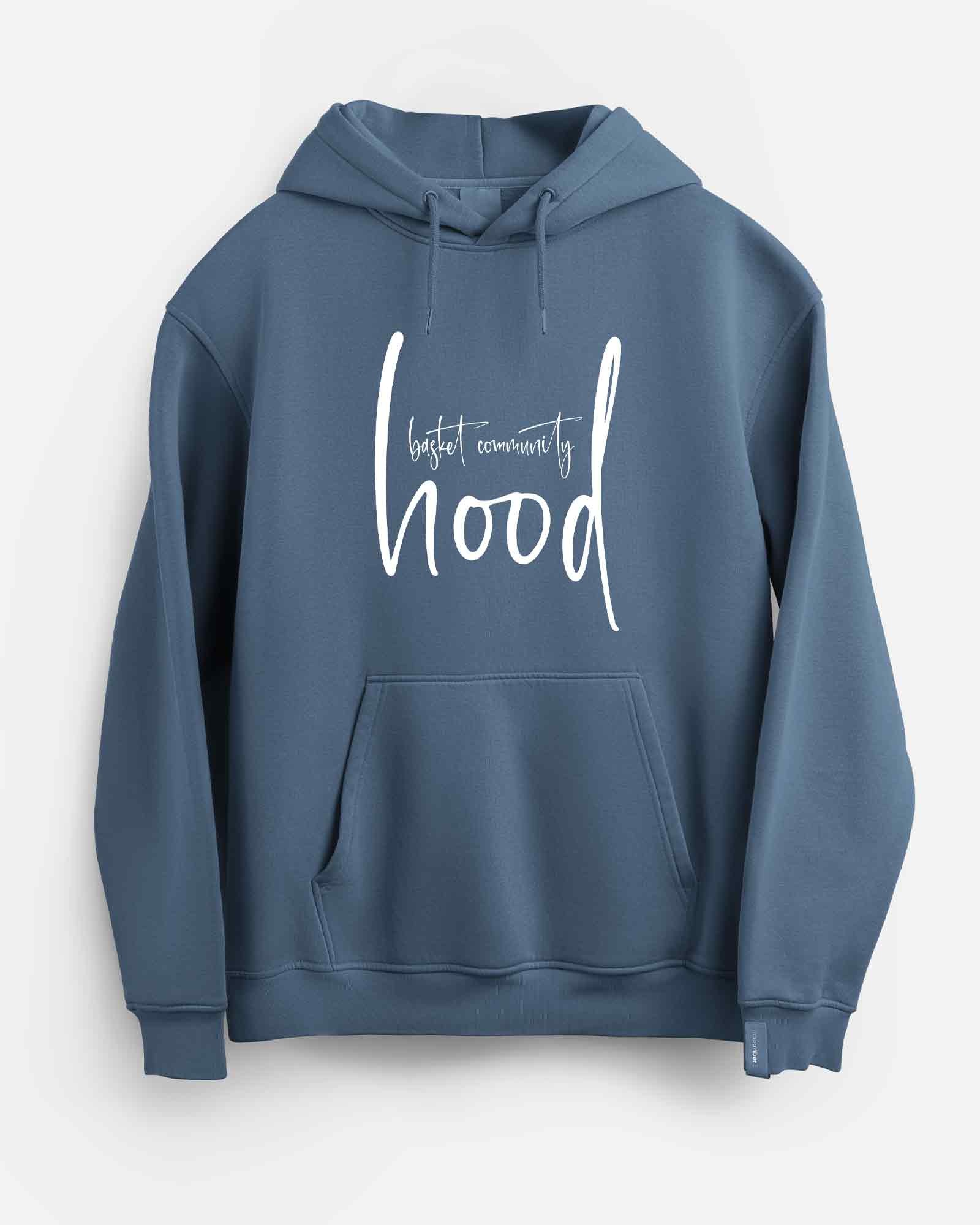 Sudadera hood Unisex Firma en color Steel Blue (ECO)