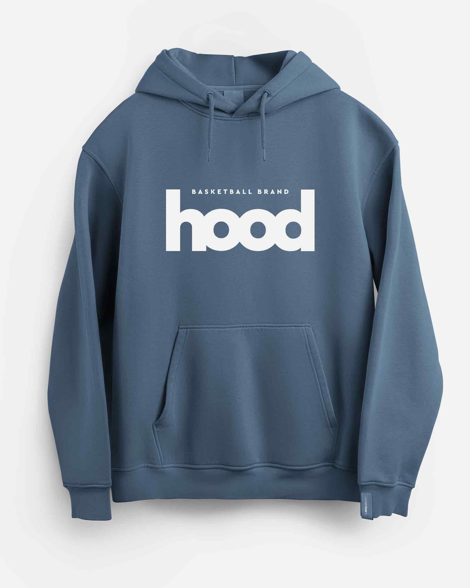 Sudadera hood Unisex Logo en color Steel Blue (ECO)