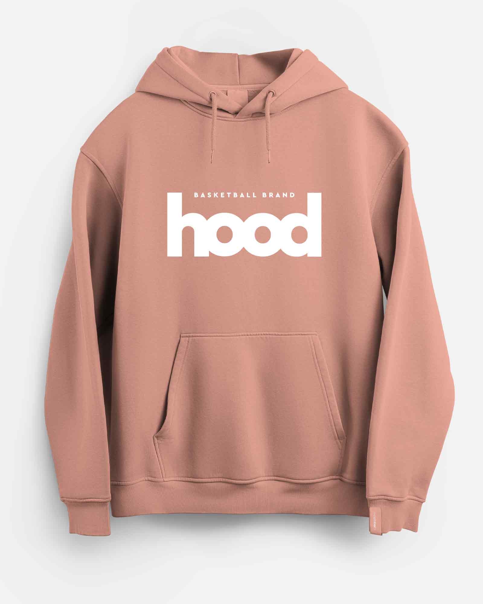 Sudadera hood Unisex Logo en color Pink Vintage