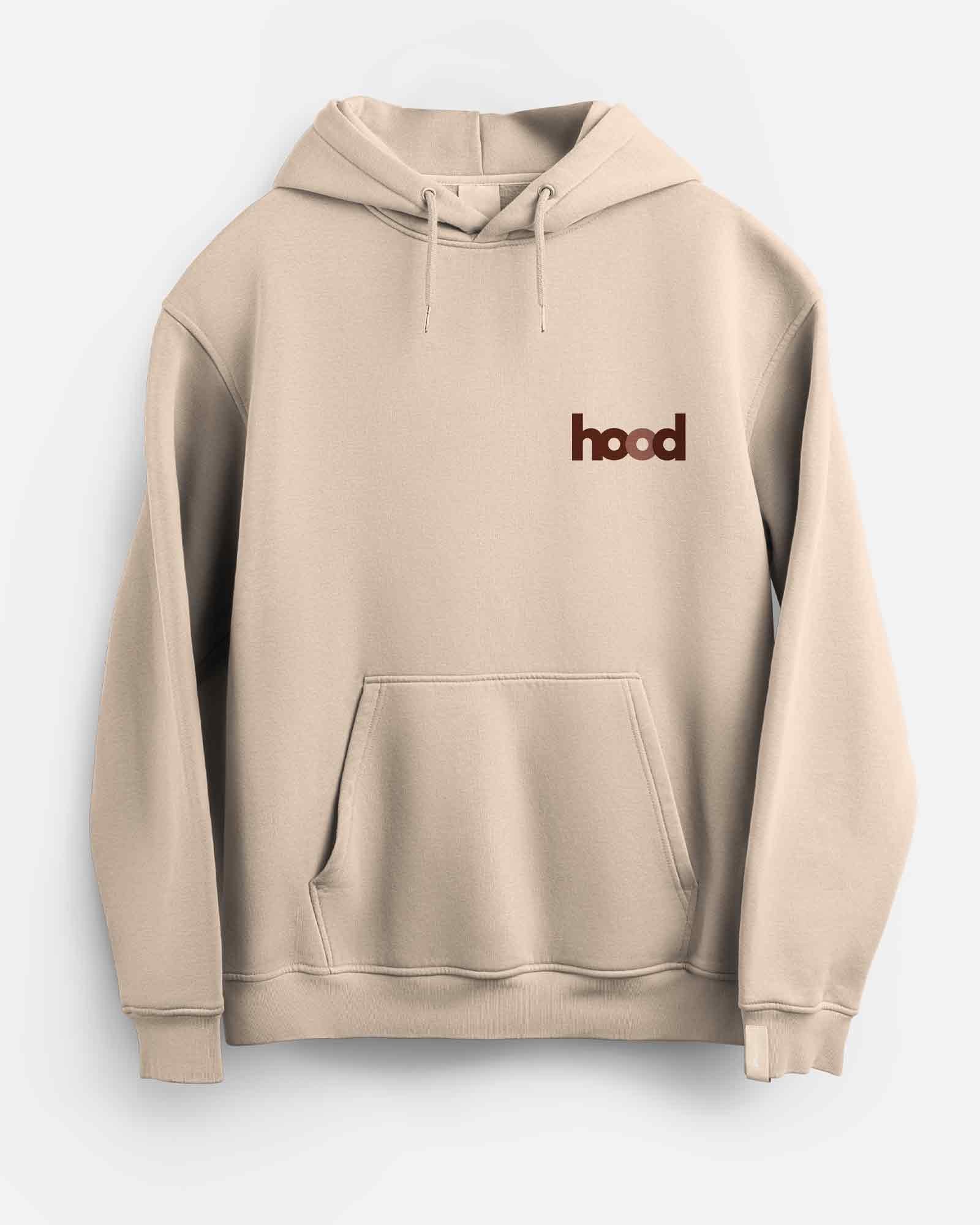 Sudadera hood Unisex Crew en color Buttercream (ECO)