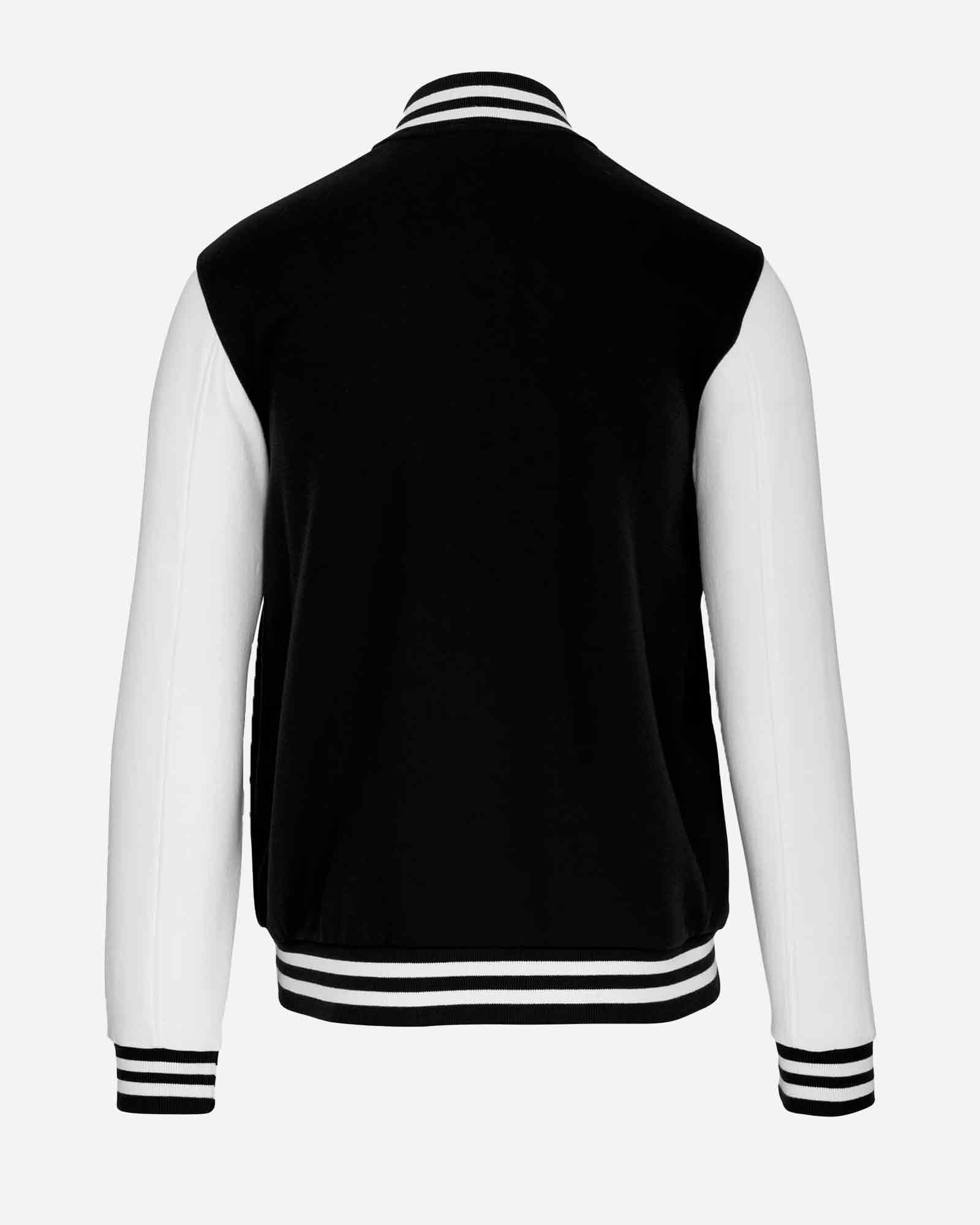 Chaqueta Varsity hood color negro/blanco