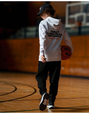 Sudadera hood Unisex Sport Urban color blanco con capucha en contraste.