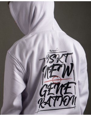 Sudadera hood Unisex modelo New Generation en color blanco (ECO)