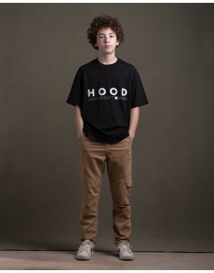 Camiseta hood Unisex Oversize modelo Limited Edition color negro