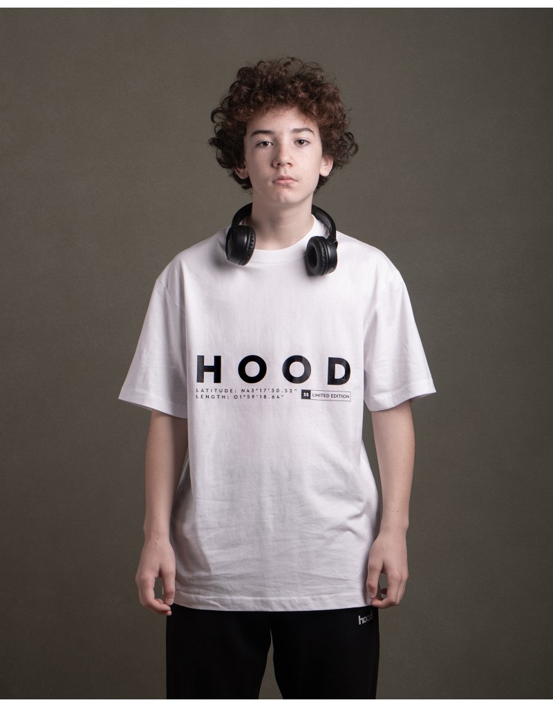 Camiseta hood Unisex Oversize modelo Limited Edition color blanco