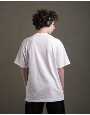 Camiseta hood Unisex Oversize modelo Limited Edition color blanco