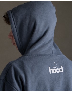 Sudadera hood Unisex San Sebastián en color steel blue (ECO)