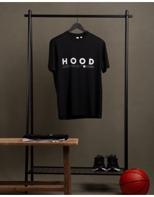 Camiseta hood Unisex Oversize modelo Limited Edition color negro