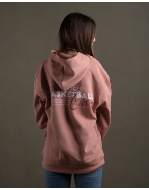 Sudadera hood Unisex Crew en color Pink Vintage