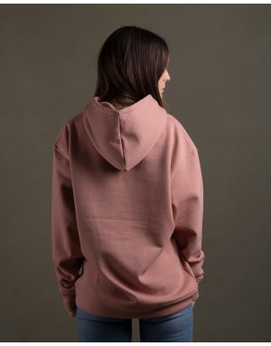 Sudadera hood Unisex Firma en color Pink Vintage