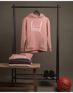 Sudadera hood Unisex Firma en color Pink Vintage